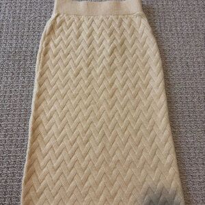 NWT Elegant Tan Knit Skirt size S